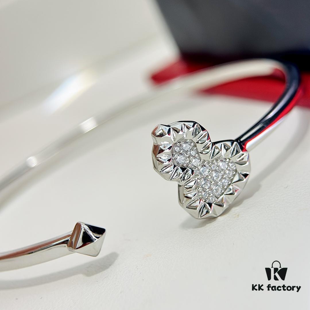 New Design Qilin Gourd Bracelet, High-Quality 1:1 Replica, 'Gourd' Sounds Like 'Good Fortune and Prosperity' in Chinese, Symbolizing Blessings – Beautiful and Meaningful, Simply Irresistible! Exquisitely Crafted Elastic Bracelet with Eight Hearts and Eight Arrows High-Carbon Diamonds, Platinum, Premium Custom Workmanship