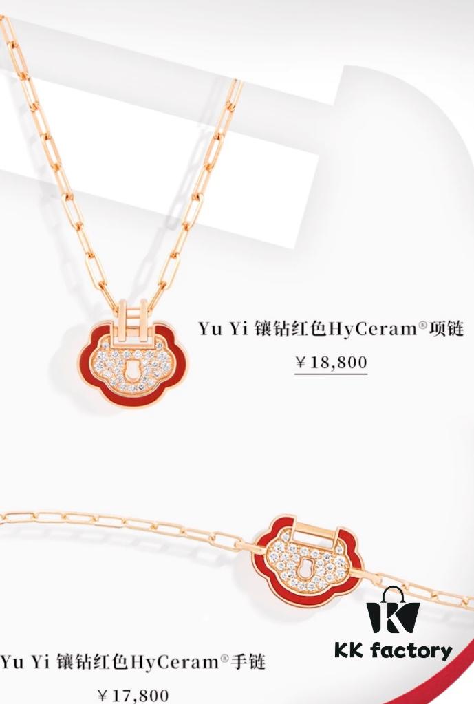Kirin Red-Edged Full-Pave Lucky Lock Necklace ✨ A Perfect Blend of Fashion and Tradition, Eye-Catching and Unique Design