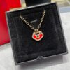 Kylin Large High-End Red Agate Ruyi Lock Necklace, Combining Fashion and Tradition with Hand-Micro-Inlaid Eight-Heart-Eight-Arrow High-Carbon Diamonds