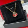 Kylin Large High-End Red Agate Ruyi Lock Necklace, Combining Fashion and Tradition with Hand-Micro-Inlaid Eight-Heart-Eight-Arrow High-Carbon Diamonds