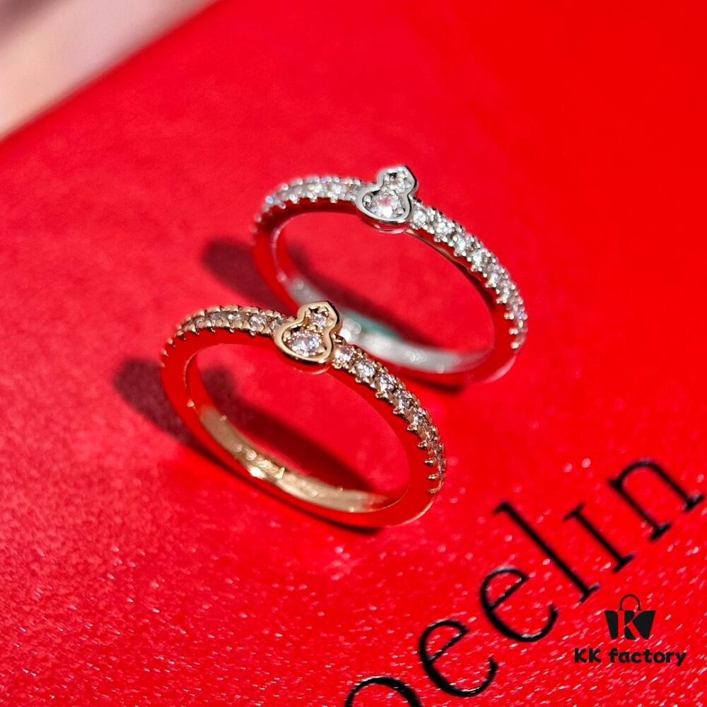 Qeelin Qilin Petite Wulu Diamond-Set Gourd Ring