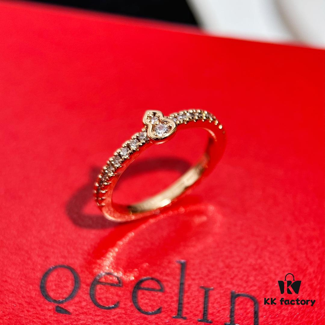 Qeelin Qilin Petite Wulu Diamond-Set Gourd Ring