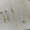 Kylin Green Jade Three Gourds Necklace