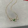 Kylin Green Jade Three Gourds Necklace