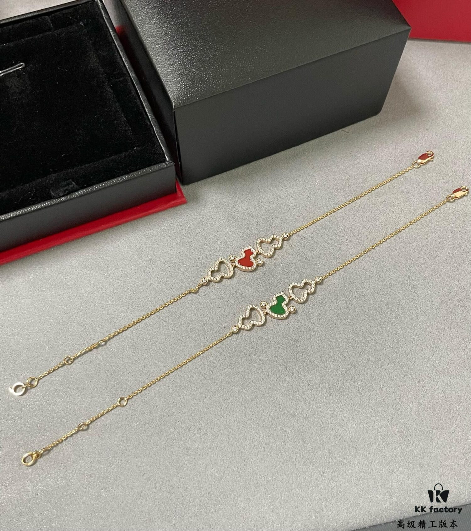 Kylin Red Agate Three Gourds Bracelet