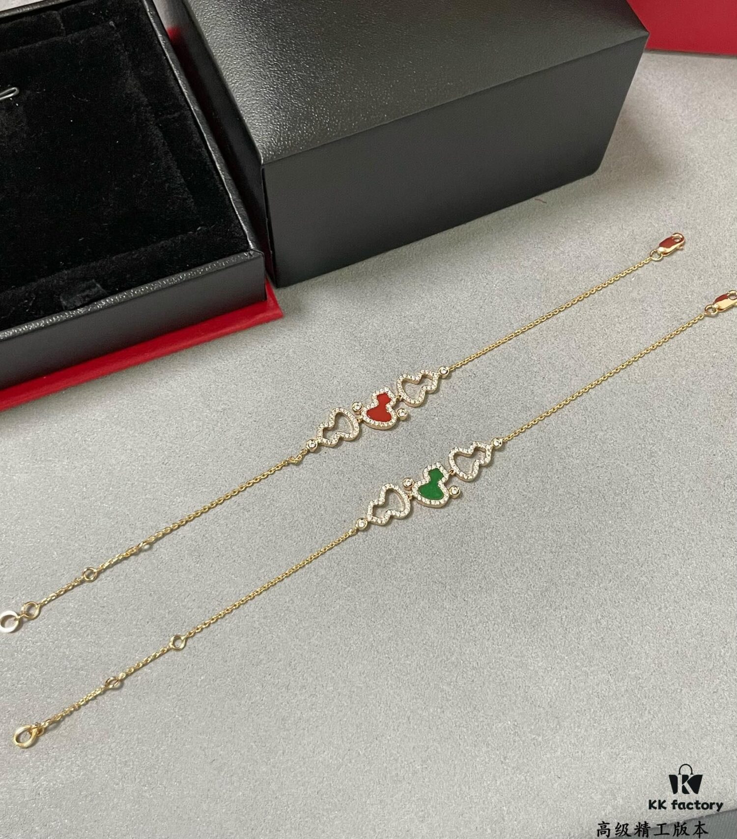 Kylin Green Jade Gourd Bracelet