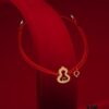 Qeelin Pixiu Diamond-Encrusted Gourd Red String Bracelet