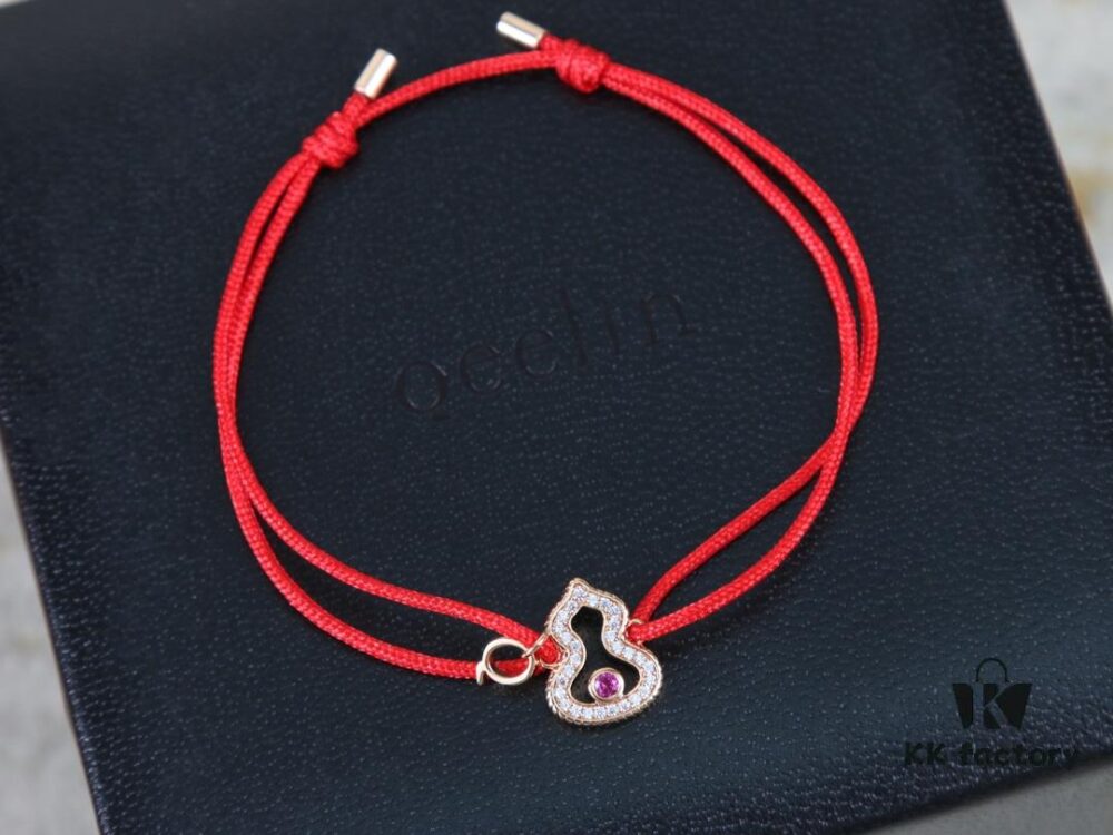 Qeelin Qilin Full Diamond Gourd Red String Bracelet