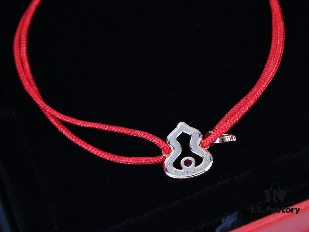 Qeelin Qilin Full Diamond Gourd Red String Bracelet