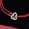 Qeelin Qilin Full Diamond Gourd Red String Bracelet
