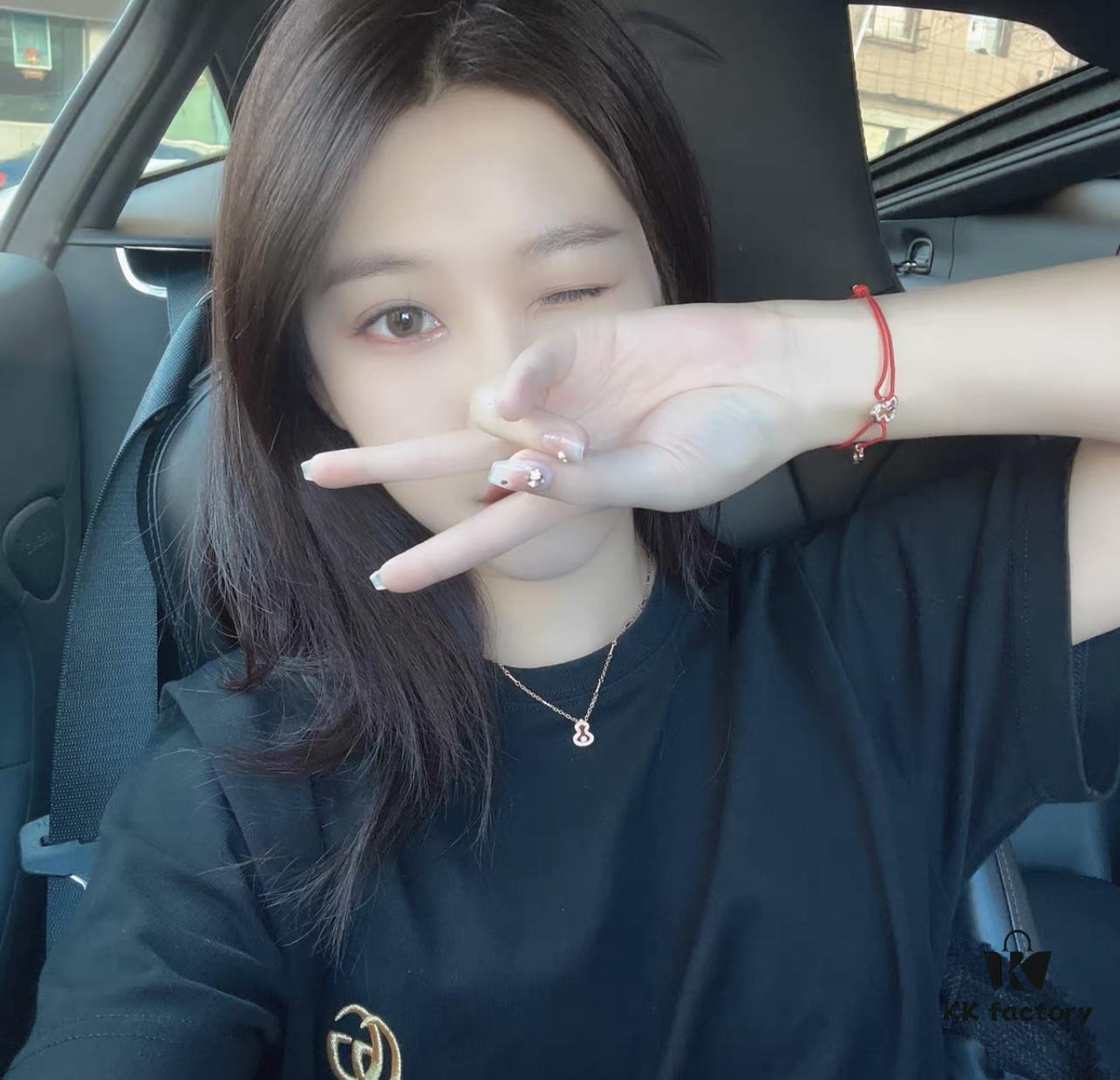 Qeelin Qilin Full Diamond Gourd Red String Bracelet