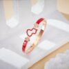 New Chinese Trend 🌟 Gourd Bracelet, Low-Temperature Enamel, Toggle Clasp Design 💫 Precision Cast with 18K Champagne Gold Plating
