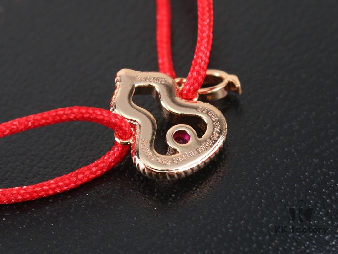 Qeelin Qilin Full Diamond Gourd Red String Bracelet