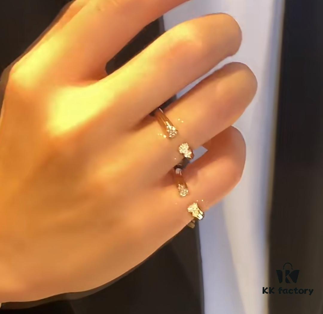 Qeelin Kissing Gourds Limited Edition Ring for Qixi Festival, Full Diamond, Openable Design, Symbolizing Companionship and Closeness