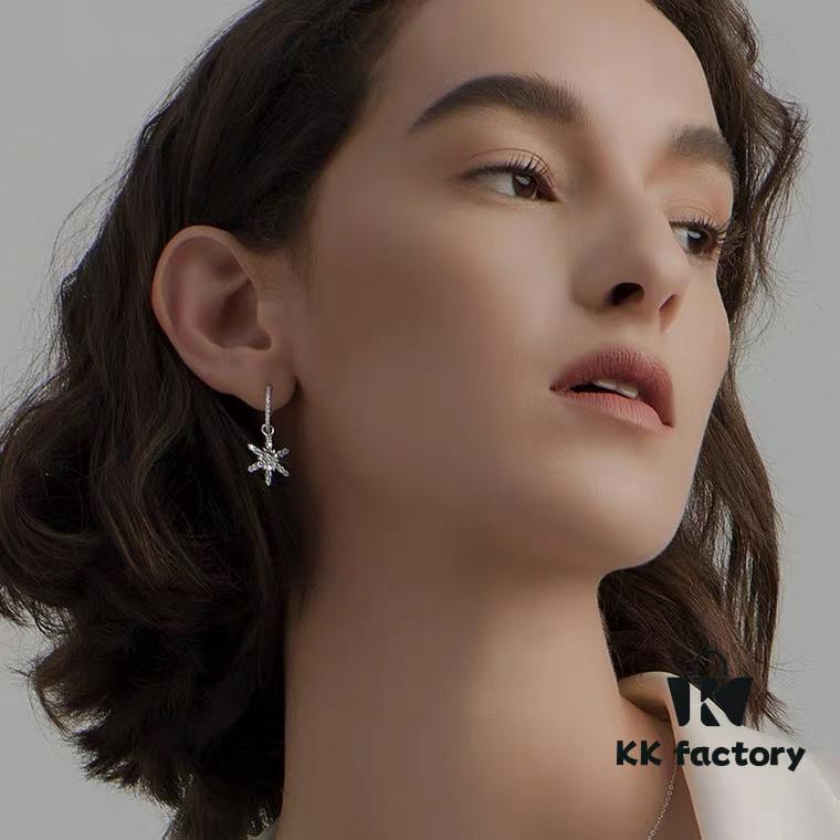 HEFANG Jewelry Mini Velvet Snow Earrings for Women, Designer Elegant Pendant Earrings, New Arrival Ear Accessories