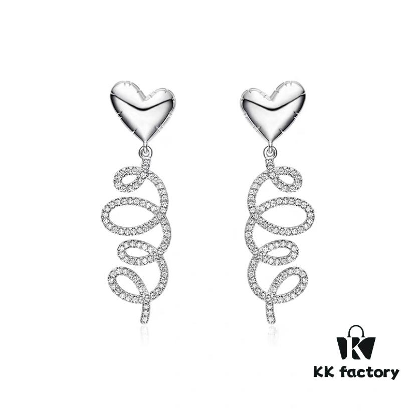 HEFANG Jewelry Cream Twirl Earrings - Limited Edition Design, Ear Studs, Gift for Qixi Festival (Same Style as Zhou Yutong)