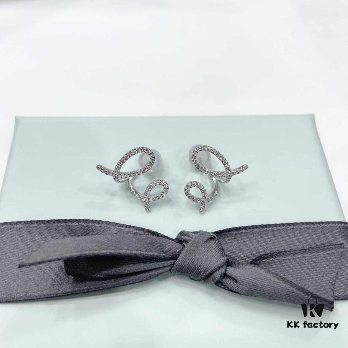 [Same as Zhou Yutong's Style] HEFANG Cream Spiral Stud Earrings, Elegant Design Ear Jewelry for Valentine's Day Gift