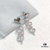 HEFANG Jewelry Cream Twirl Earrings - Limited Edition Design, Ear Studs, Gift for Qixi Festival (Same Style as Zhou Yutong)