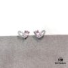 He Fang Creamy Sweetheart Stud Earrings