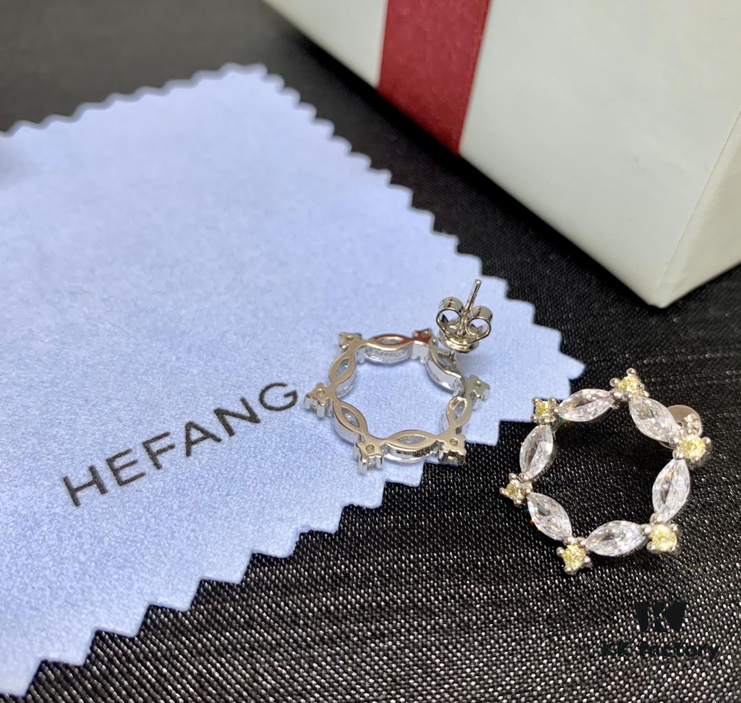 Qixi Gift 🎁 HEFANG Rose Window Stud Earrings, Ethereal Sterling Silver Ear Jewelry