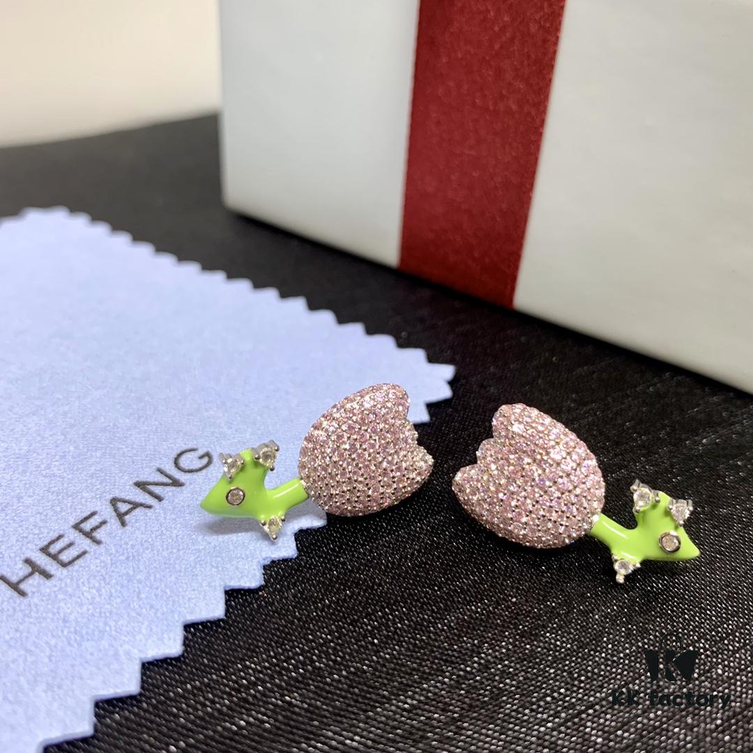 Qixi Gift 🎁 HEFANG New Arrival Tulip 🌷 Earrings, Elegantly Chic and Adorably Cute!