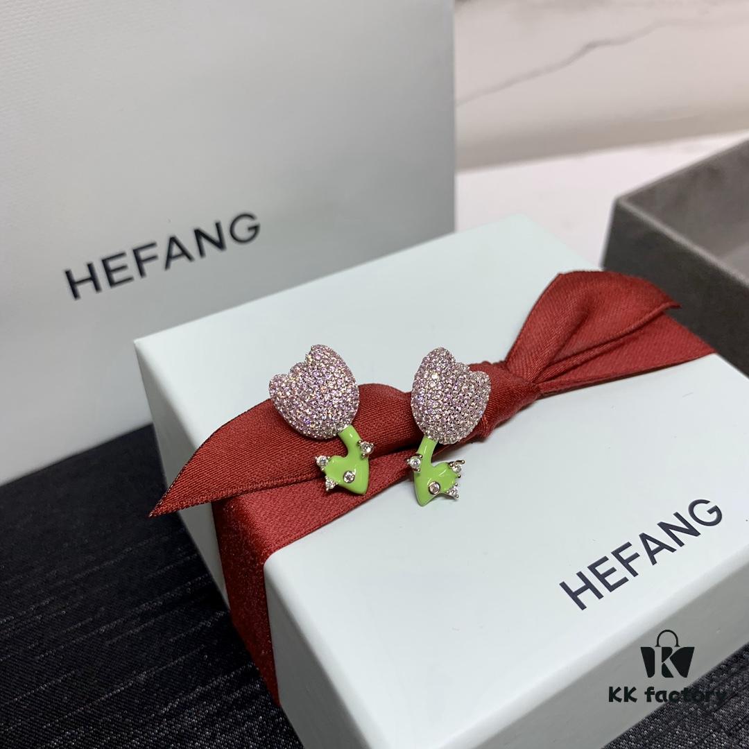 Qixi Gift 🎁 HEFANG New Arrival Tulip 🌷 Earrings, Elegantly Chic and Adorably Cute!