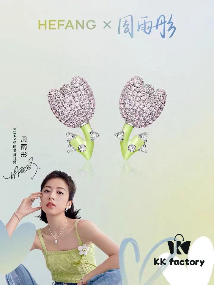 Qixi Gift 🎁 HEFANG New Arrival Tulip 🌷 Earrings, Elegantly Chic and Adorably Cute!