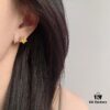 Qixi Gift 🎁 HEFANG Jewelry Meteor Starfruit Earrings, Sweet and Stylish, Full Silver High Version with Logo
