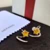 Qixi Gift 🎁 HEFANG Jewelry Meteor Starfruit Earrings, Sweet and Stylish, Full Silver High Version with Logo