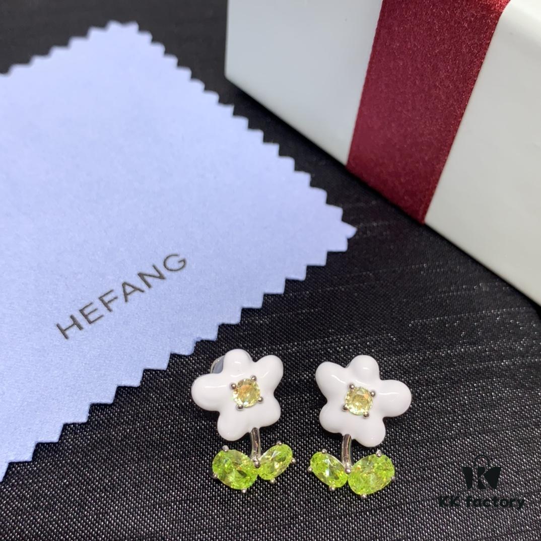 Qixi Gift 🎁 HEFANG Creamy Little Flower Stud Earrings, Adorably Cute – Premium Sterling Silver, Same Material as ZP
