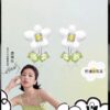 Qixi Gift 🎁 HEFANG Creamy Little Flower Stud Earrings, Adorably Cute – Premium Sterling Silver, Same Material as ZP