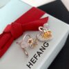 Qixi Gift 🎁 HEFANG Jewelry Meteor Starfruit Earrings, Sweet and Stylish, Full Silver High Version with Logo