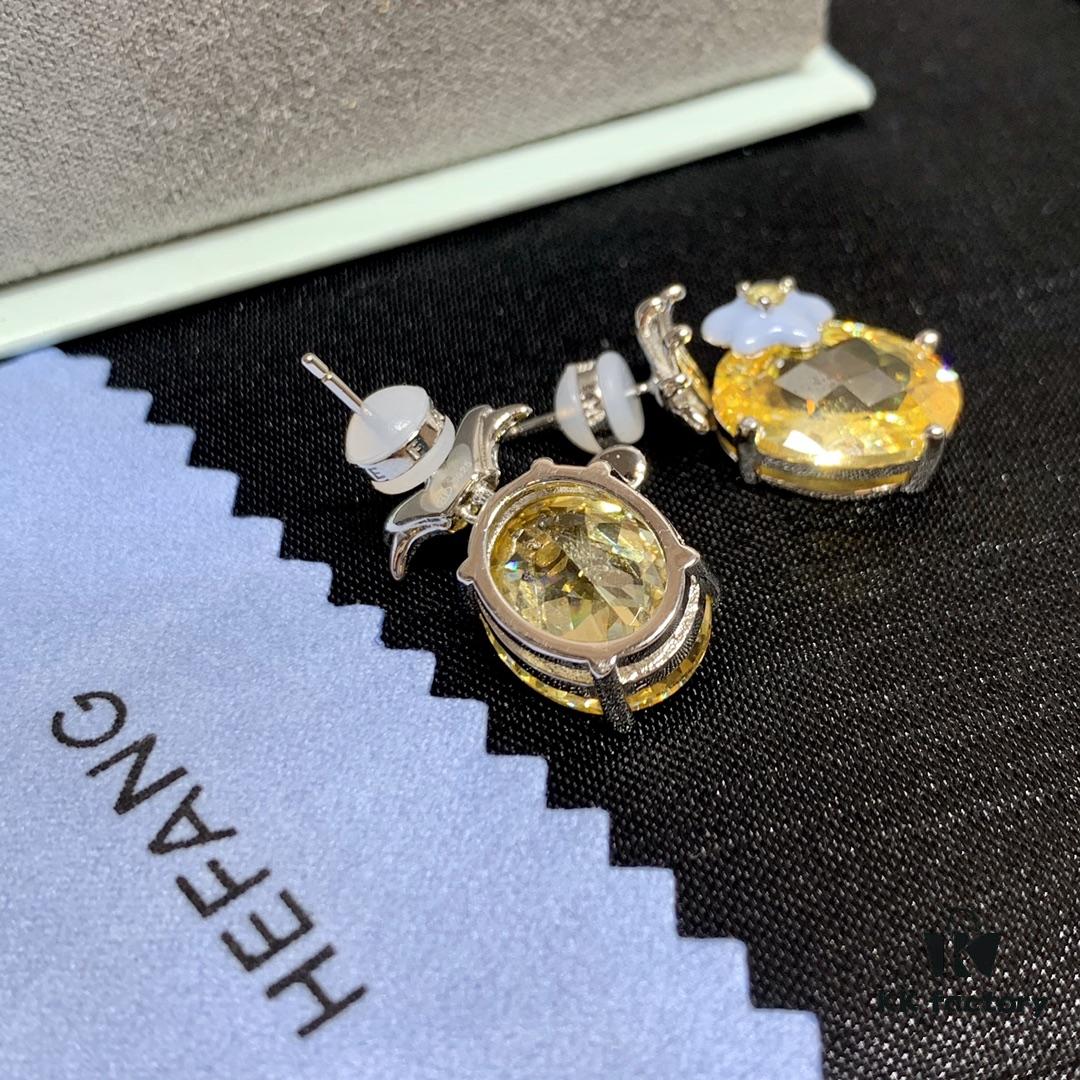 Qixi Gift 🎁 HEFANG Pineapple Earrings 🍍 Perfect for Summer! Full Pure Silver High-End Version