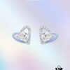Qixi Gift 🎁 HEFANG Barbie Sweet Heart Earrings, Crystal Clear Design