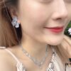 Qixi Gift 🎁 HEFANG Blue Iris Earrings Elegant Floral Design