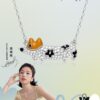 HEFANG Xiao Hua Corgi Collar Chain, Lightweight Luxury Unique Design Necklace, Qixi Gift (Same Style as Zhou Yutong)