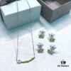 Same Style as Zhou Yutong - He Fang Creamy Little Flower Stud Earrings, Ear Cuffs, New Minimalist Luxury Unique Necklace Set