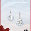 Qixi Gift 🎁 HEFANG Jewelry Sea Shell Asymmetric Sterling Silver Earrings