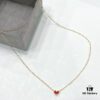 He Fang Gao Bai Necklace for Women, Heart Pendant Elegant Collarbone Chain Gift