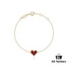 HEFANG Jewelry Declaration Ladies' Diamond Heart Pendant, Minimalist Thin Bracelet Hand Chain