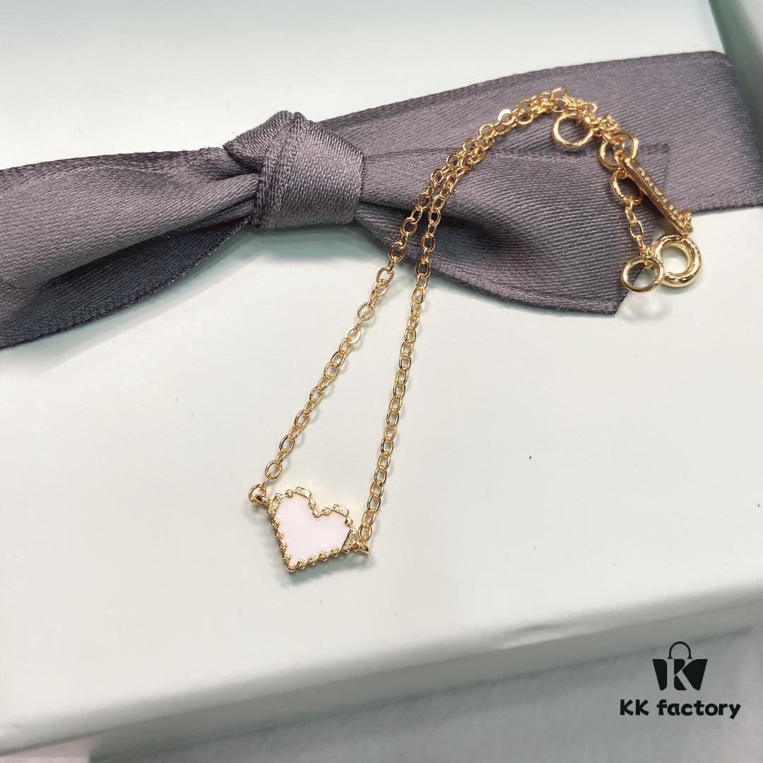 HEFANG Jewelry Declaration Ladies' Diamond Heart Pendant, Minimalist Thin Bracelet Hand Chain