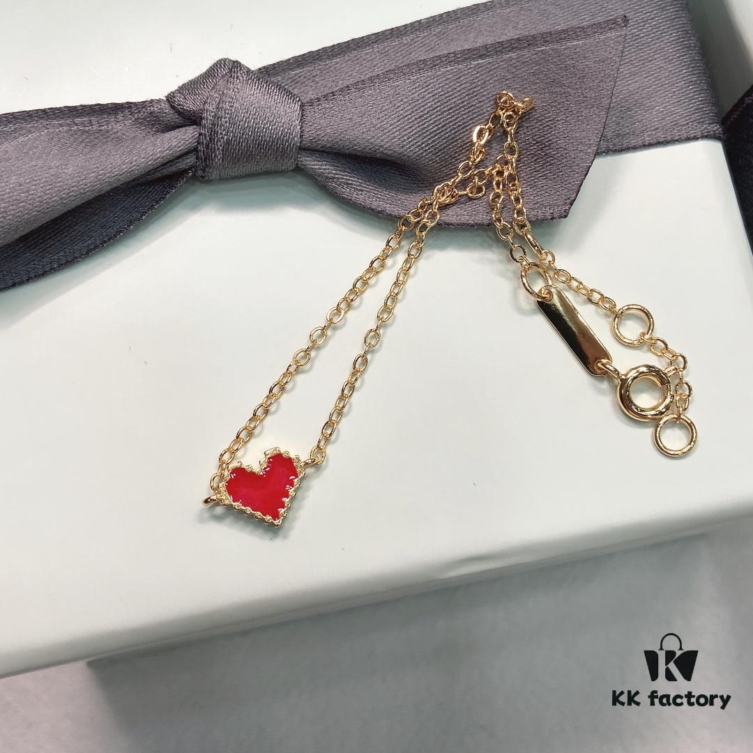 HEFANG Jewelry Declaration Ladies' Diamond Heart Pendant, Minimalist Thin Bracelet Hand Chain