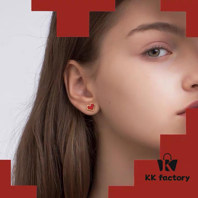 HEFANG Jewelry Confession Stud Earrings, Heart-Shaped Minimalist Design Ear Accessories Gift for Women