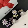 HEFANG Jewelry Summer Floral Earrings, Crystal-Clear and Exquisitely Delicate