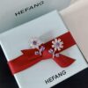 HEFANG Jewelry Summer Floral Earrings, Crystal-Clear and Exquisitely Delicate