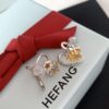 HEFANG Jewelry Meteor Star ⭐️ Yangtao Earrings, Sweet and Stylish, High-Quality Silver Version with Logo