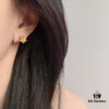 HEFANG Jewelry Meteor Star ⭐️ Yangtao Earrings, Sweet and Stylish, High-Quality Silver Version with Logo