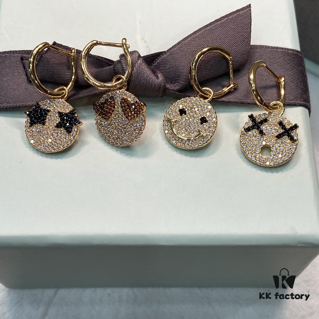 He Fang Emoji Earrings, Creative Design Women's Earrings, Single Stud Earring Jewelry