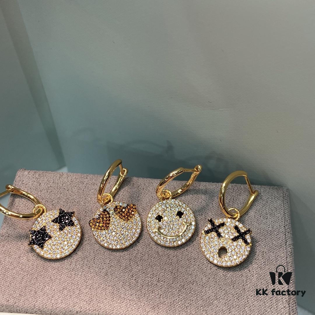 He Fang Emoji Earrings, Creative Design Women's Earrings, Single Stud Earring Jewelry