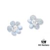 New Arrival He Fang Blue Star Flower Stud Earrings, Fashionable and Unique Design, Minimalist Earrings Jewelry Gift for Girlfriend